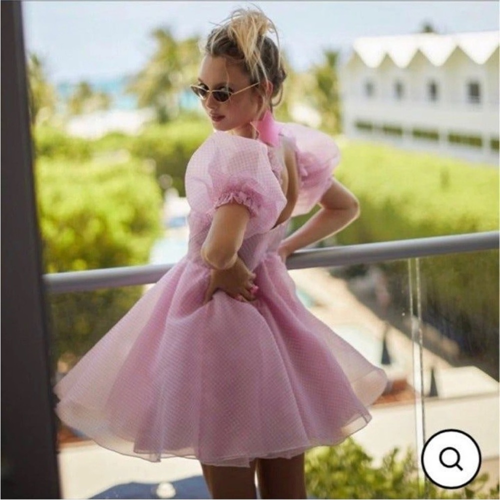 NWT Selkie Ice Cream Pink Parliament Gingham Dress - Picture 5 of 12